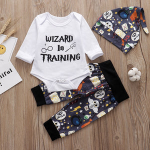 Wizard in training Baby pajama set