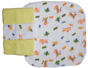 Yellow Four Piece Wash Cloth Set