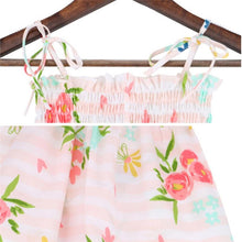 Baby Girl Dress Summer Braces Dresses Girls Cotton Print Floral Clothing