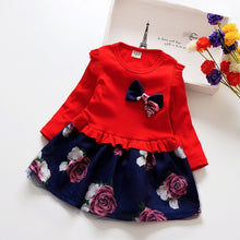 Toddler Girl Floral Dress with Bow