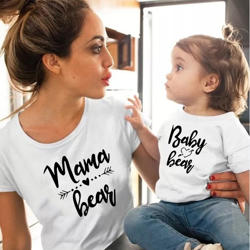 mother and daughter "Mama bear / baby bear" t shirts