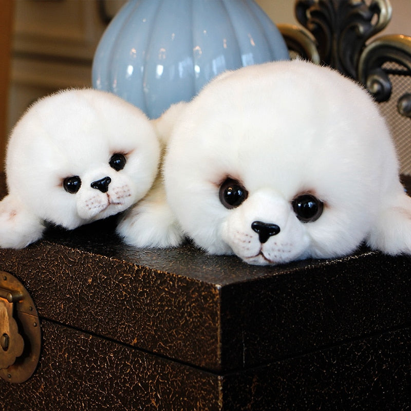 White Cute Seals Plush Toy Sea Lion