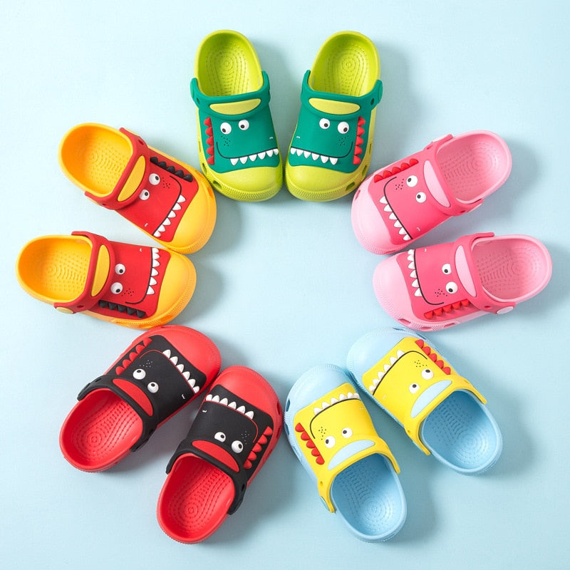 Cute Cartoon Dinosaur Children Summer Slippers Sandal