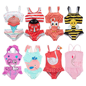 Girls Swimwear  Cute One-piece Swimsuit