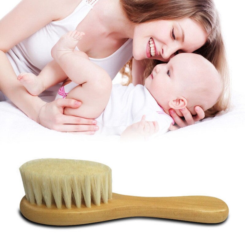 Natural Pure Wool Soft Baby Brush