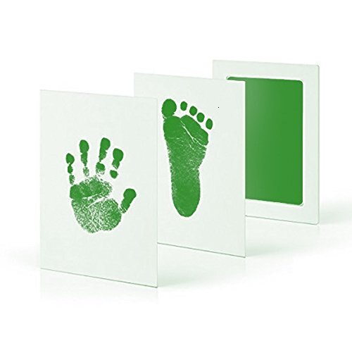 Footprint + Handprint Imprint Kit Baby Ink Pad Storage Memento Kit