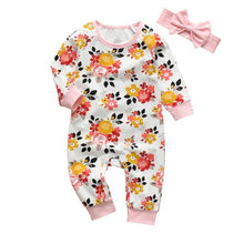 Baby Girls Clothes Set Cotton Onesie Jumpsuit with matching Headband