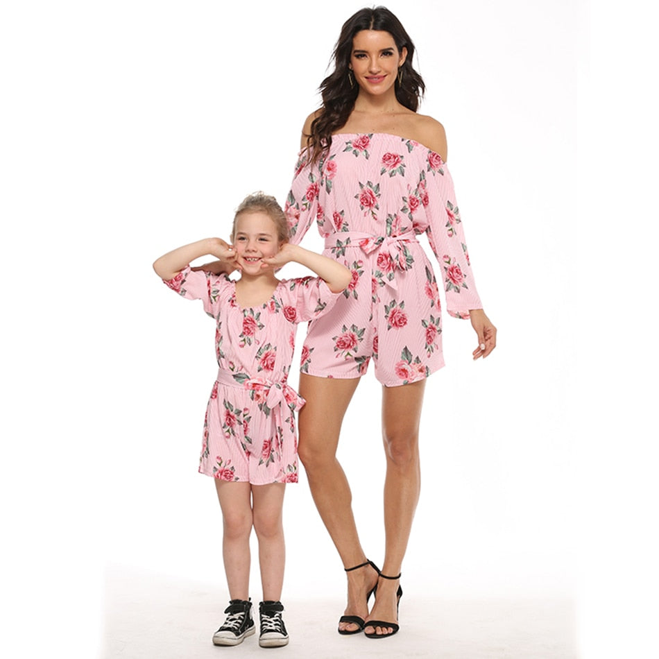 Mommy and me Matching Outfit - Romper + Maxi dress Sets