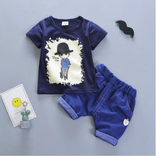 Summer  clothing sets with denim pants 1-4T