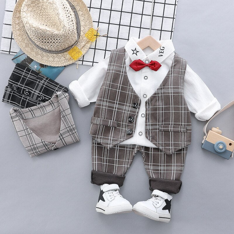 Boys Gentleman suit Casual Clothes Vest Top pants