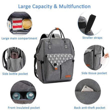 Grey Lekebaby Large Diaper Backpack