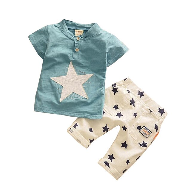 Summer Clothing 2pcs  Set Girls T-shirt + Overalls