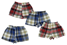 Blue,Red Infant Boxer Shorts - 4 Pc Set