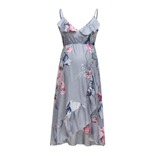 Maternity Dresses Floral Printed Ruffles For Pregnant Women