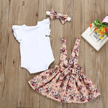 Baby Girl  Summer Romper Flowers Dress with Headband