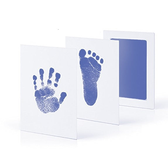 Footprint + Handprint Imprint Kit Baby Ink Pad Storage Memento Kit