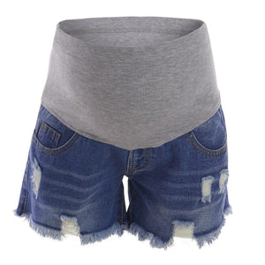 Ripped Maternity Denim Belly Care Shorts  Pants