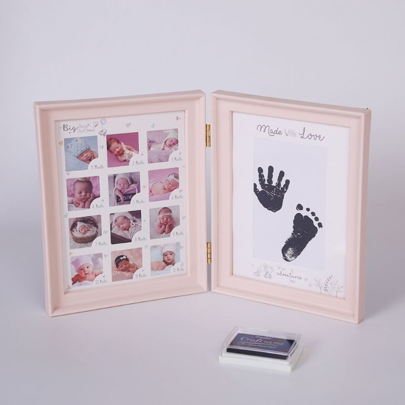 Newborn Baby Hand Foot Ink Pad Print Growth Photo Frame