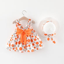 Summer Baby Girls Dresses with matching hats