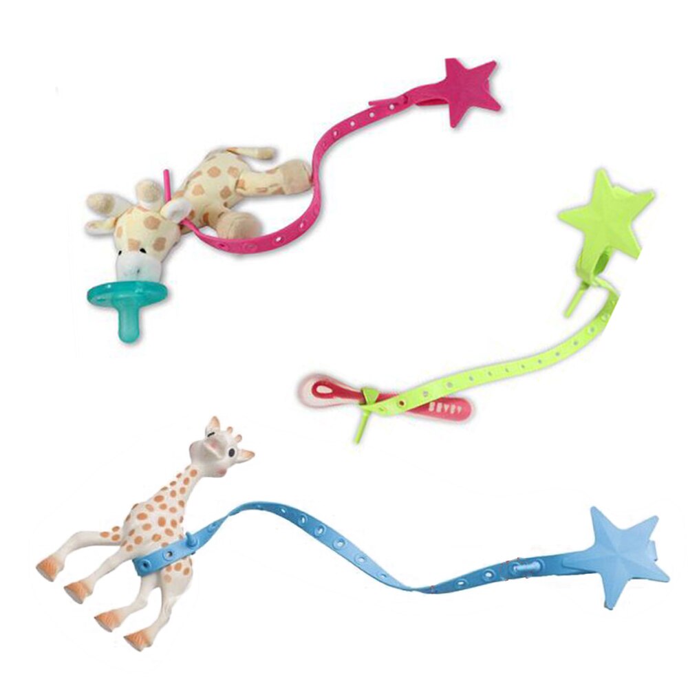 Baby Star Pacifier Chain Strap for Strollee, Toy Holder for Infant Toddler Baby Accessories