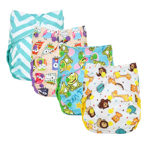 Happy Flute NB/S Cloth Diaper Cover,  With Double Gussets,Fits 3-6months Baby,Without Insert