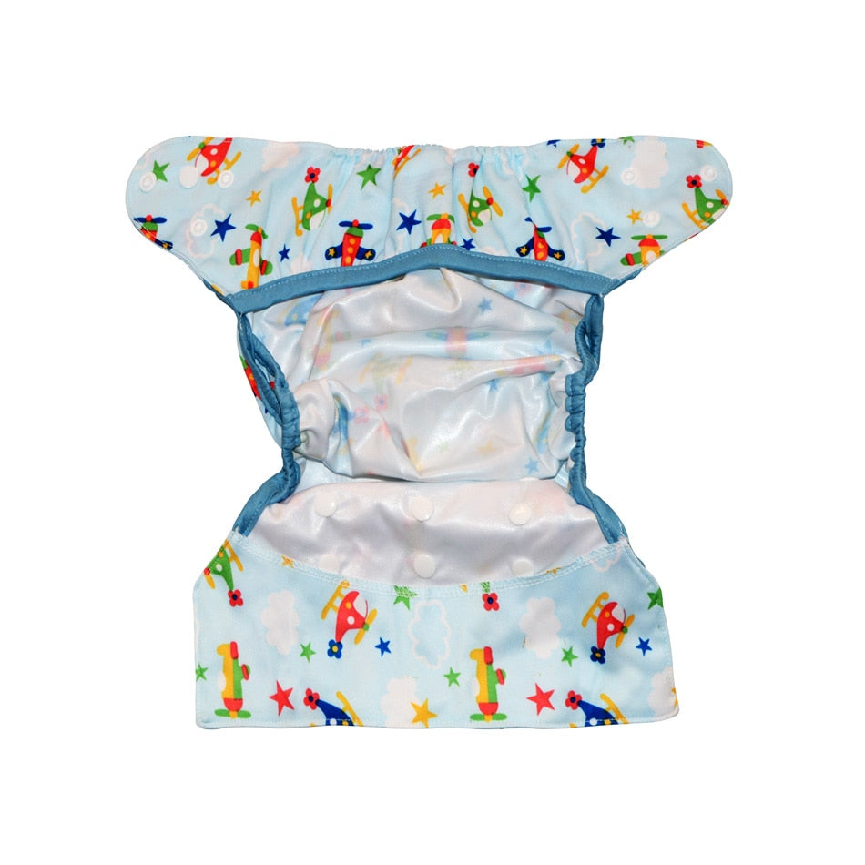 Happy Flute NB/S Cloth Diaper Cover,  With Double Gussets,Fits 3-6months Baby,Without Insert