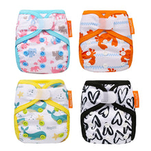 Happy Flute Newborn Tiny Diaper Cover Washable Baby Cover Cartoon Animal Adjustable Nappy Reusable Cloth Diapers Available