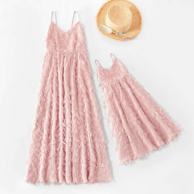 Mommy and Me Matching Outfits - Summer Fluffy Long Dress