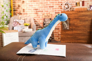 Colorful Plush Stuffed Toy Brontosaurus Dinosaur