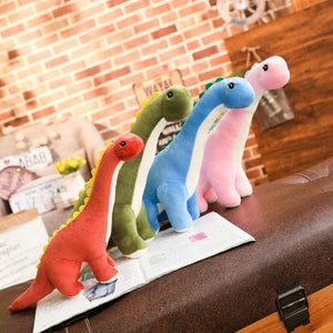 Colorful Plush Stuffed Toy Brontosaurus Dinosaur