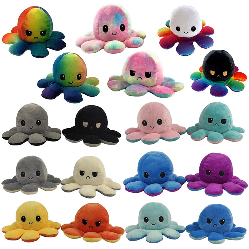 Reversible Flip Octopus Stuffed Plush Toy