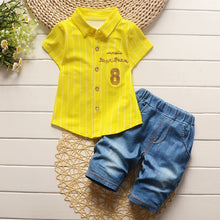 Summer  clothing sets with denim pants 1-4T