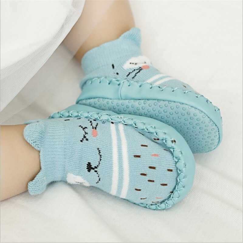 Anti Slip Baby Floor Socks Shoes With Soft Rubber Soles first walker