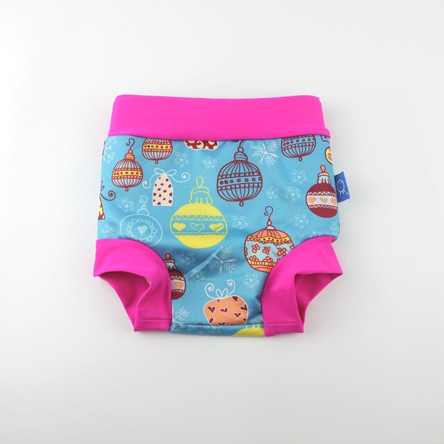 Ocean Fry High Waist Swimming Trunks Printed Swim Diapers