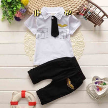 Pilot clothes Cute Suit Casual tshirt + shorts for boys