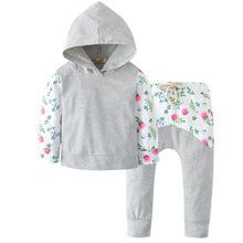 3Pcs Baby Girl Clothes Floral Fashion Hoodie Clothing Set