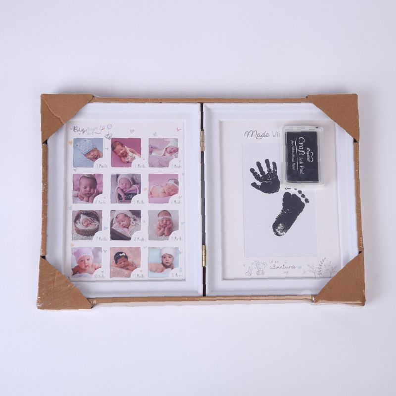 Newborn Baby Hand Foot Ink Pad Print Growth Photo Frame