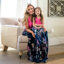 Mommy and me Matching Outfit - Purple Floral Long Dress