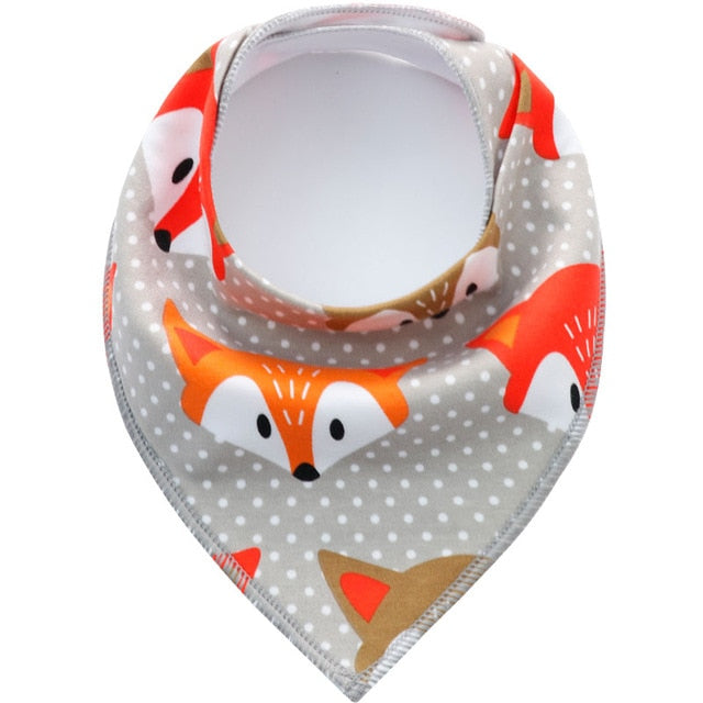 Triangle scarf Cotton Cartoon Baby Bibs