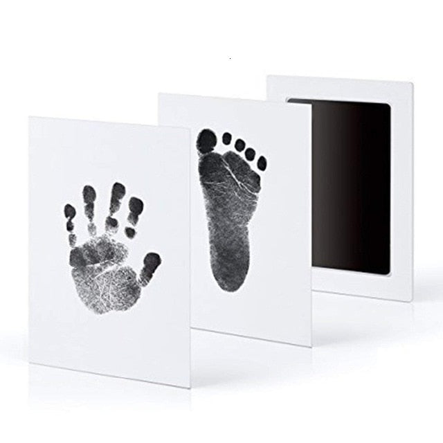 Footprint + Handprint Imprint Kit Baby Ink Pad Storage Memento Kit