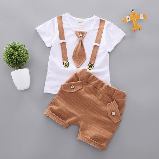 Summer Clothing 2pcs  Set Girls T-shirt + Overalls