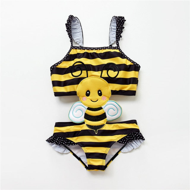 Girls Swimwear  Cute One-piece Swimsuit