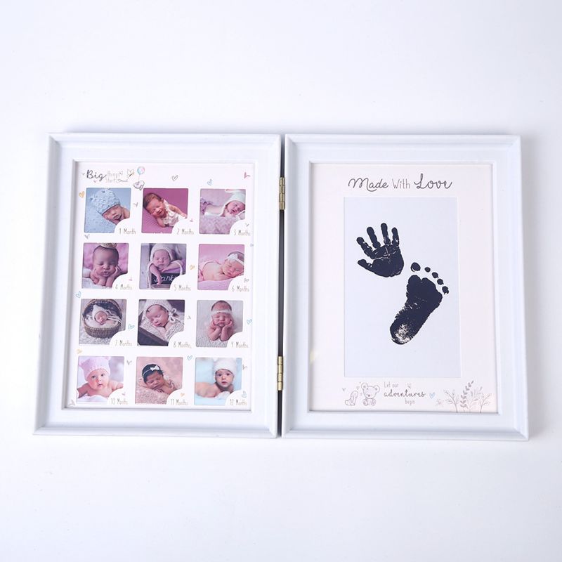 Newborn Baby Hand Foot Ink Pad Print Growth Photo Frame