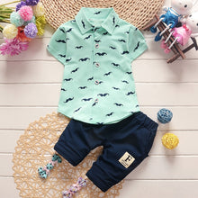 BibiCola new summer baby boys clothing sets wedding party clothes gentleman style suits cartoon tracksuit clothing for baby boys