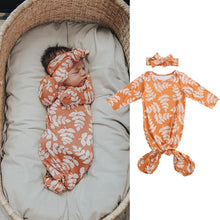 0-6M Newborn Girls Sleeping Bags Leaves Print Long Sleeve Adjustable