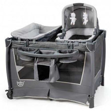 4-in-1 Convertible Portable Baby Play yard with Toys and Music Player-Gray - Color: Gray