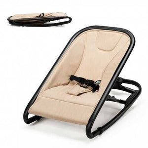 2-in-1 Adjustable Baby Bouncer and Rocker-Beige - Color: Beige