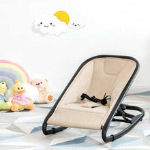 2-in-1 Adjustable Baby Bouncer and Rocker-Beige - Color: Beige