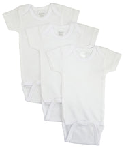 White Short Sleeve One Piece 3 Pack