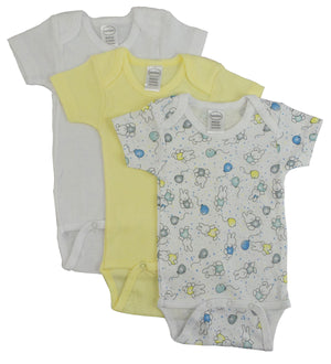 White,Yellow,Print Girls' Short Sleeve Variety Pack